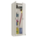 Trousse Armoire 2 Ante Polyvalent Porte-Balai Couleur Blanche cm73x37x180h