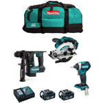 Makita - Kit MK304 (DHR171 DTD154 DSS610 2 x 5,0 Ah DC18RC LXT600)