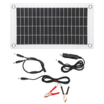 DAUERHAFT Solar Charger Panel 10W 18V Polycrystalline Silicon Solar Panel Lightweight Solar Charger Kit with USB+DC Output for Camping,Hiking,Picnic