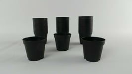 2.1/4" (5 1/2 Cm) Black Plastic Small Cactus Succulent Plant Pots Flower Pot