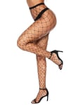 RSLOVE Bas Résille pour Femmes Collants Brillants Collants Sexy avec Strass Noir Taille Unique