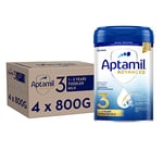 Aptamil Advanced 3 Toddler Baby Milk Powder Formula, from 1 Year, 800g (Pack of 4)