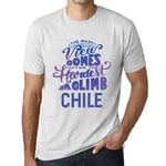 Homme Tee-Shirt - The Best View Comes After Hardest Mountain Climb Chile - T-Shirt Graphique Éco-Responsable Vintage Cadeau Nouveauté