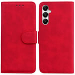 SATURCASE Coque pour Samsung Galaxy A05S, Toucher Confortable PU Cuir Magnétique Flip Portefeuille Support Porte-carte Protecteur Housse Étui pour Samsung Galaxy A05S (FG-Rouge)