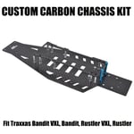 1/10 Carbon Lower Chassis w/ ESC Mount for Traxxas Bandit VXL Rustler 2WD RC Car