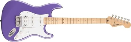 Squier by Fender Limited Edition Sonic® Stratocaster® Electric Guitar HSS, Maple Fingerboard, White Pickguard, Ultraviolet