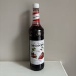 Monin Strawberry Fraise Syrup 1L Bottle Milkshakes Cocktails & Desserts Costa