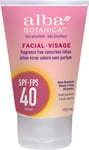 Alba Botanica Fragrance free facial Sunscreen Lotion Spf 40 113ml, 113