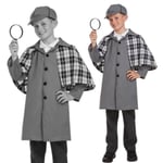 Boys Sherlock Holmes World Book Day Fancy Dress Costume To Fit Ages 7-9 Years