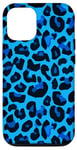 Coque pour iPhone 15 Pro Motif léopard bleu