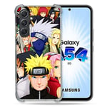 Cokitec Tempered Glass Reinforced Case for Samsung Galaxy A54 5G Naruto Team Manga