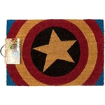 Marvel Captain America Shield Door Mat Paillasson, PVC, Multicolore, 80 x 150 cm