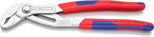 Knipex Cobra® Pince multiprise de pointe chromée, avec gaines bi-matière minces 250 mm 87 05 250
