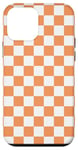 Coque pour iPhone 12 mini Damier orange à carreaux