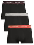 Calvin Klein 3 Pack Cotton Stretch Low Rise Trunks - Black