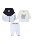 HUGO BOSS Baby Hoodie, T-Shirt & Joggers Set, Pale Blue