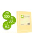 1 Ream Of 500 Sheets Q-Connect Coloured A4 Copier Paper 80gsm Cream Ream 24h Del