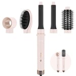 5 in 1 Air Styler, Hair Dryer Brush, Million Ionic Hair Dryer with Hot Air Brush, Auto Hair Curler, Round Brush for Hair Styling, Drying, Volumizing, and Curling(Pink)