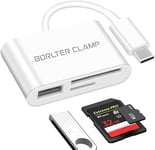 Lecteur de Carte SD,USB C vers SD Lecteur de Carte,Adaptateur Carte SD/Micro SD USB C,Lecteur de Carte Mémoire SD,Compatible avec MacBook,Galaxy,Huawei et Plus(Q1290)