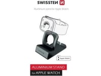 Swissten Aluminium Stand For Apple Watch 1-6, Grey, Blister (25005200)