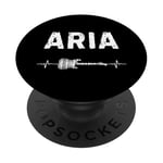 Aria Guitare Battement De Coeur Musique Guitariste PopSockets PopGrip Adhésif