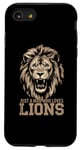 Coque pour iPhone SE (2020) / 7 / 8 Visage de lion drôle Meme Lions Citations Just A Man Who Loves Lions