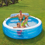 Intex Swim Centre Large Family Lounge Pool with Seat 57190NP Paddling Swimming