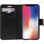 Ebeststar ® Housse Portefeuille Coque Etui Protection Folio Pour Apple Iphone X 5.8", Iphone 10, Couleur Noir [Dimensions De Votre Appareil : 143.6 X 70.9 X 7.7 Mm, Écran 5.8'']