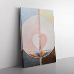 Big Box Art What A Human Being is by Hilma Af Klint Canvas Wall Art Print Ready to Hang Picture, 76 x 50 cm (30 x 20 Inch), Grey, Grey, Brown