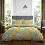 Catherine Lansfield Velvet Rose Super King Duvet Set Ochre.Save £££'s