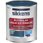 Sikkens - Peinture Laque Extérieure Bois et Fer - Finition tendue, sous-couche intégrée, facile à appliquer - Satin Bleu Vert 0,75 l - ral 5001 Bleu