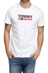 Tommy Hilfiger Men's TJM Reg Corp Logo Tee Dm0dm15379 S/S T-Shirts, White (White), S