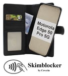 Skimblocker Motorola Edge 50 Pro 5G Magnet Plånboksfodral (Svart)