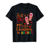 Just A Girl Who Loves Christmas In August Watermelon Tree T-Shirt