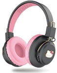 Bluetooth Headphones Metal Logo Round Shape Pink