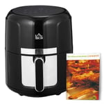 HOMCOM Air Fryer 1300W 4L with Rapid Air Circulation Timer and Nonstick Basket