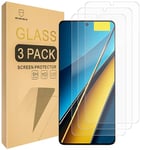 Mr.Shield Screen Protector compatible with Xiaomi Poco X6 [Tempered Glass] [3-PACK] [Japan Glass with 9H Hardness]