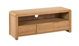 Julian Bowen Curve TV Unit, Oak