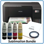 Sublimation Bundle: Epson Tank ET-2860 Printer + non-oem Sublimation Ink & Paper