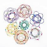 Magic Flow Ring 3D-leksak Flera förändringar Blomkorg Barnleksaker Green