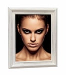 Deknudt Frames S55DF1 Style Classique Cadre Photo Bois Peint Blanc 15 x 15 cm