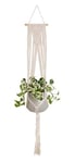 Artevasi Cintres pour Plantes en macramé, Pot de Fleurs Mural d'intérieur, Corde en Coton Faite à la Main, Support pour Pots de Fleurs (109,2 cm, Blanc)