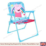 Peppa Pig Kids Girls Folding Picnic Character Garden Chair Children Play Camping