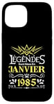 Coque pour iPhone 15 Les légendes sont nées en Janvier 1985 Anniversaire Cadeau