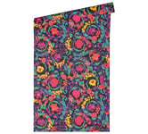 VERSACE 387061 Papier peint de luxe Motif fleurs Multicolore Rose/vert/or noir 10,05 x 0,70 m Fabriqué en Allemagne