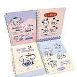 4pcs School Supplies Diary Book Cartoon Coil Notebook Gift Sketchbook