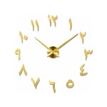 Horloge murale créative acrylique bricolage mural horloge mural horloge miroir sticker mural autocollant mural horloge horloge horloge or