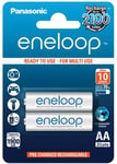 2 x Panasonic eneloop AA 1900 mAh Rechargeable Batteries ready NiMH HR6 BK-3MCCE