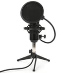 Condenser Microphone 3.5mm Plug With Adjustable Tripod Set Kit For Broadcast SG5