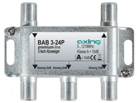 Axing Bab 3-24P, Kabelkniv, 5 - 1218 Mhz, Grå, A, 24 Db, F